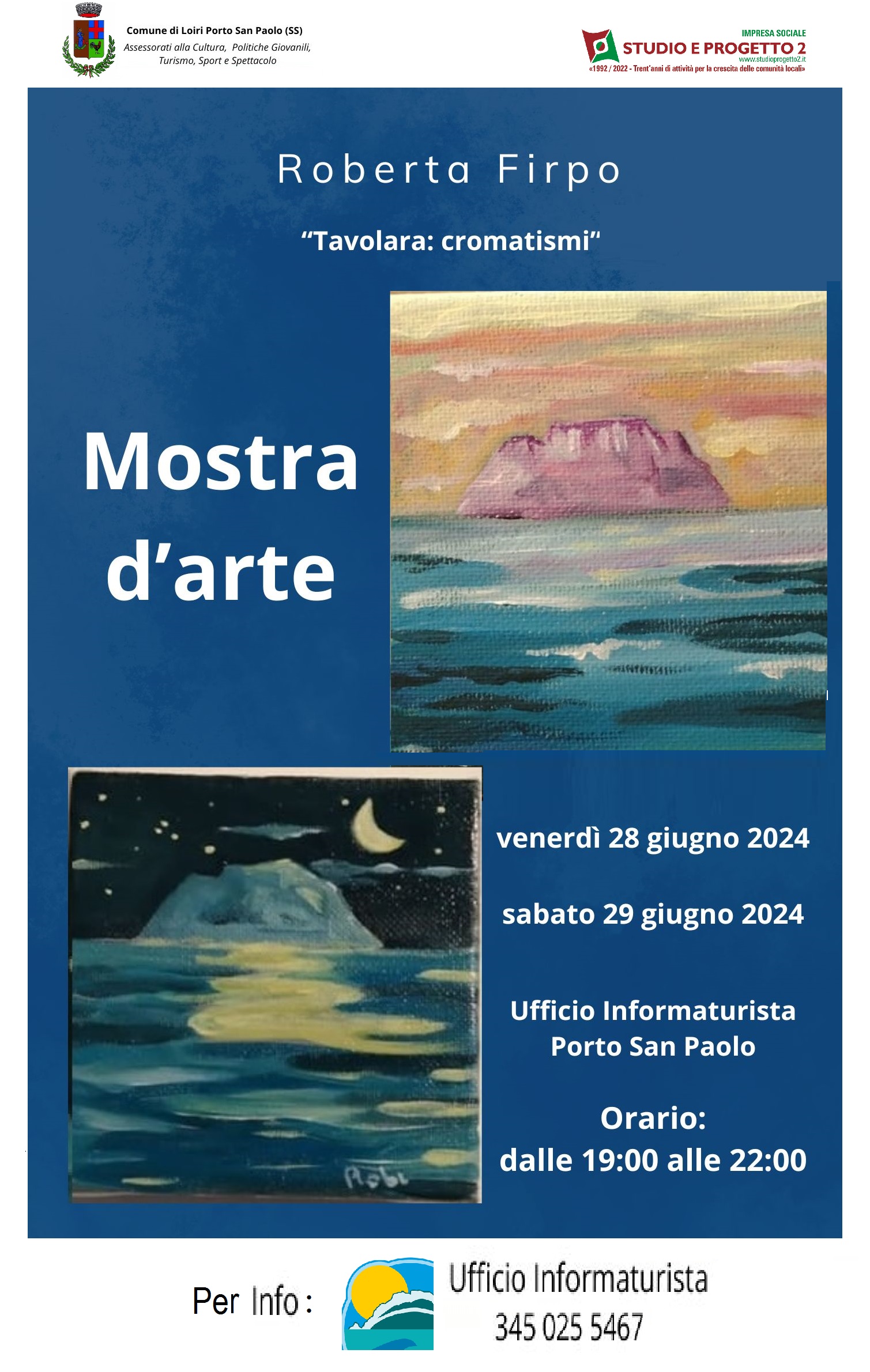 Locandina Mostra Arte Roberta Firpo 28 29 giugno 2024
