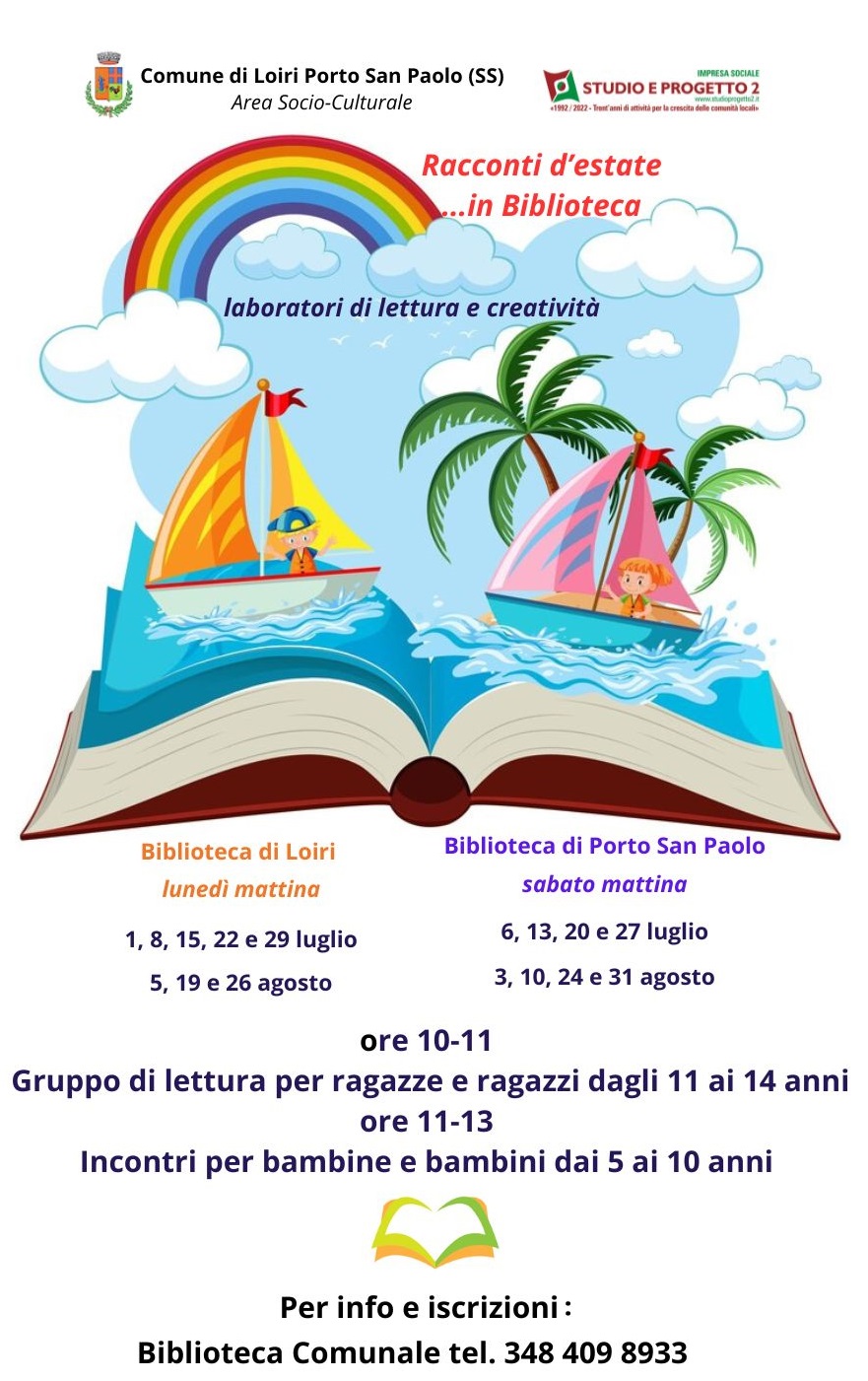 Locandina racconti destate in biblioteca 2024