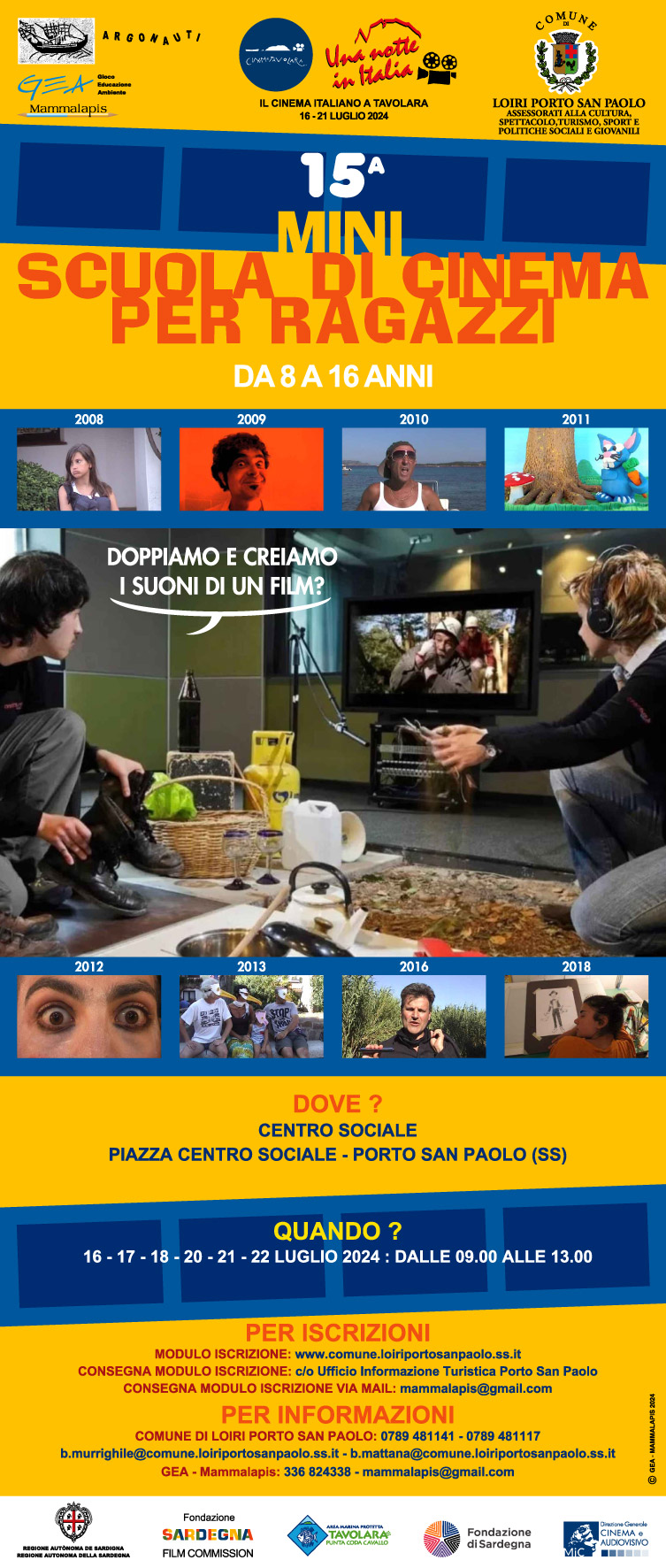 Locandina scuola di cinema 2024