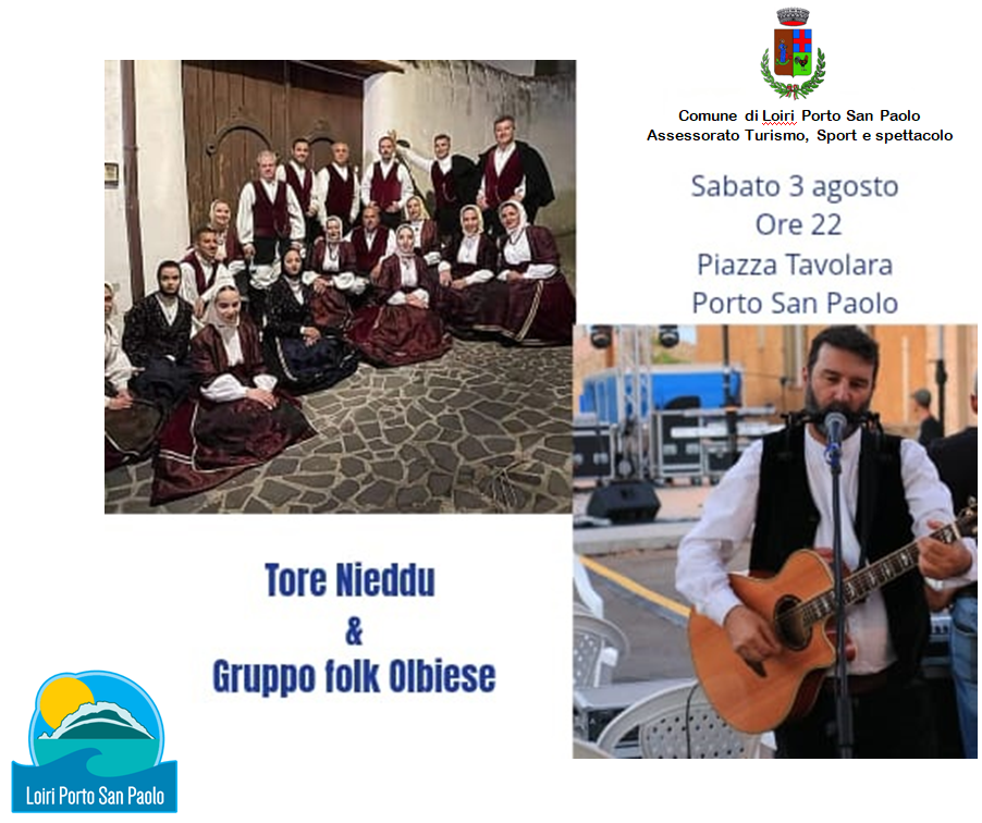 3 agosto 2024 Tore Nieddu e Gruppo Folk Olbiese