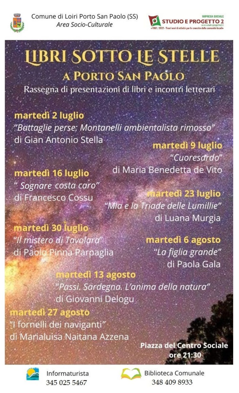 Locandina rassegna libri sotto le stelle