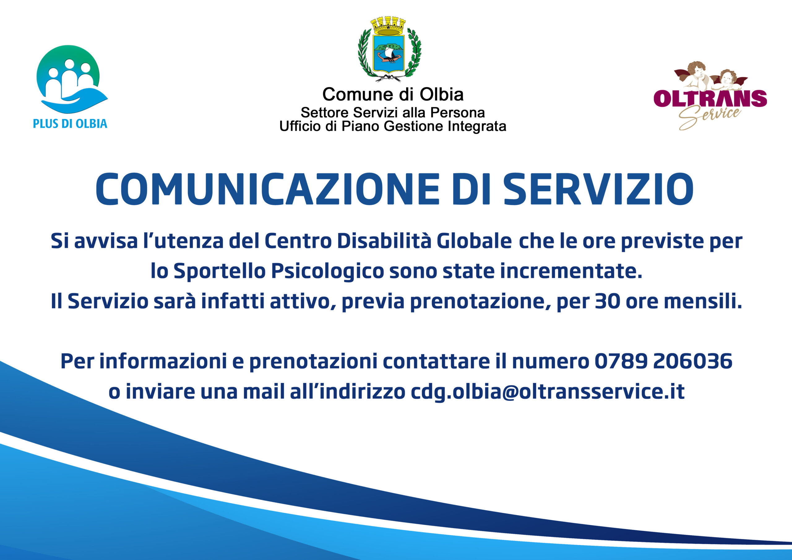 Incremento ore sportello psicologico