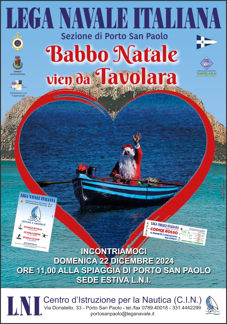 locandina babbo natale vien da Tavolara 2024