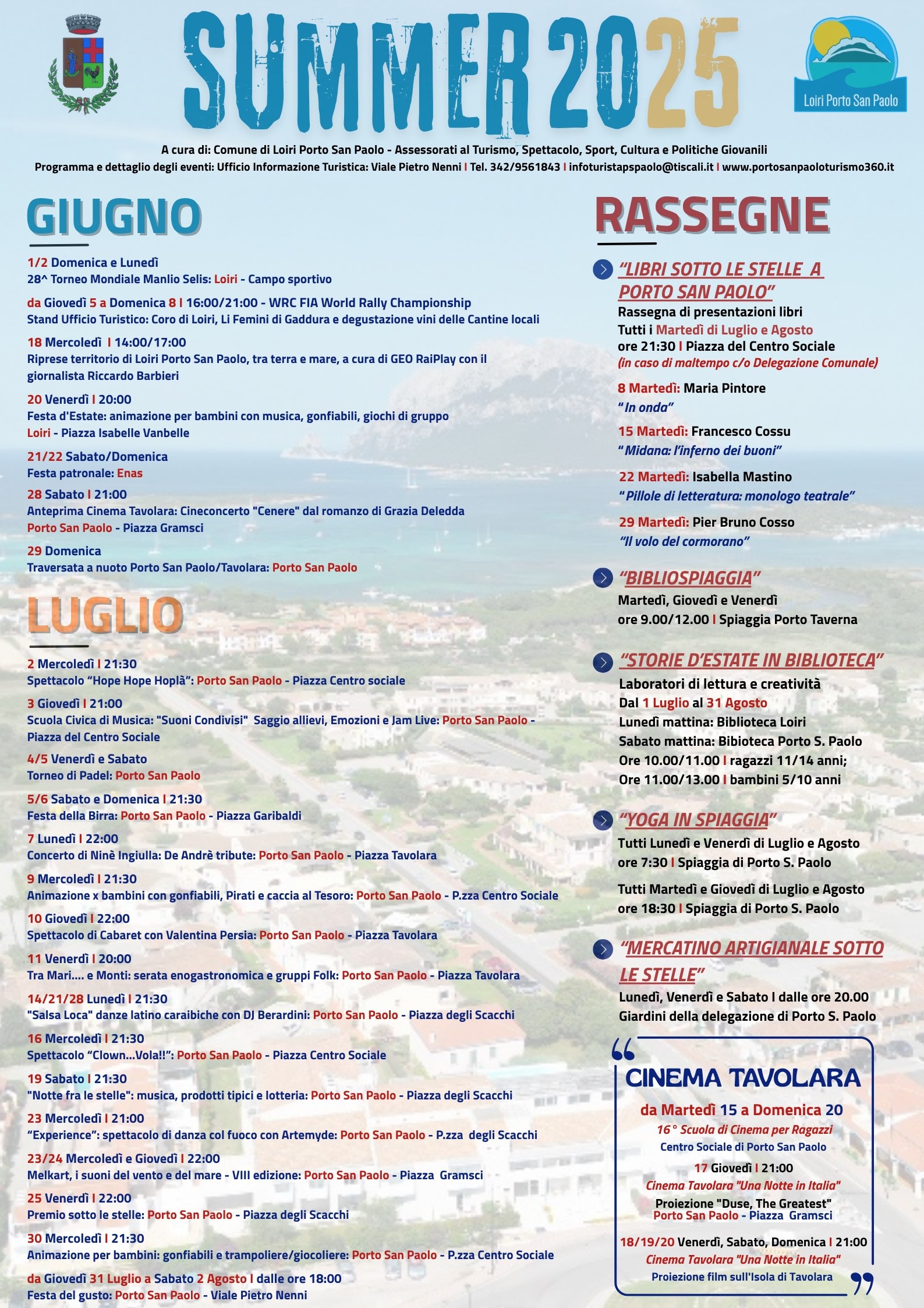 LOCANDINA LOIRI GIUGNO LUGLIO