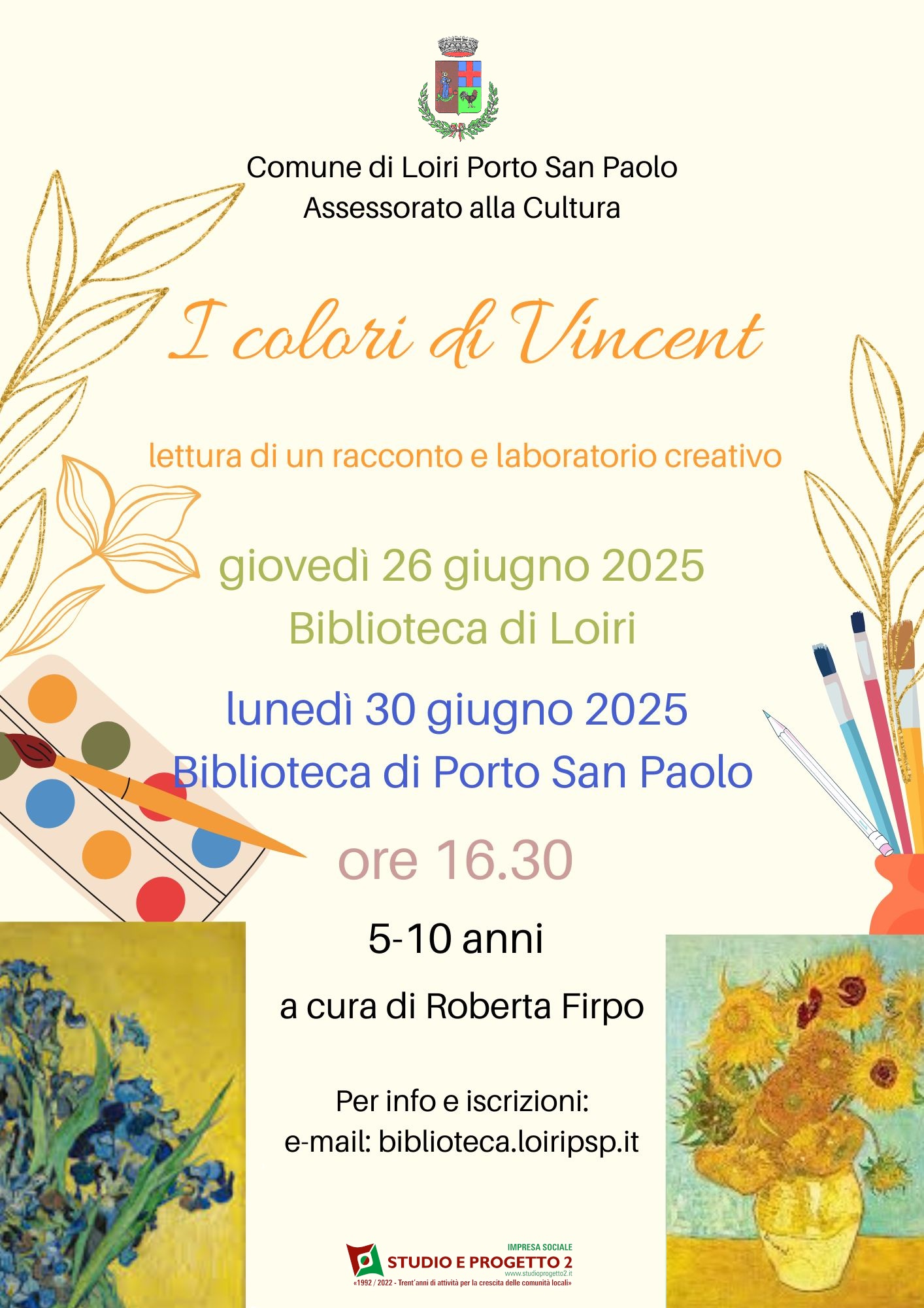 Locandina I colori di Vincent Biblioteca giugno 2025