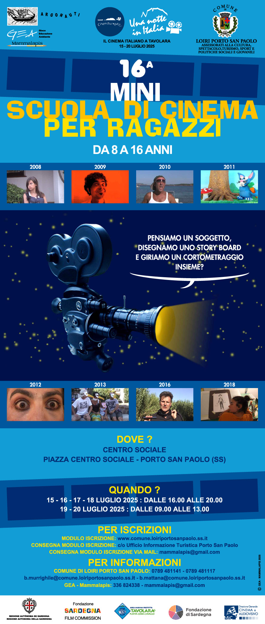 Locandina Laboratorio Cinema Tavolara 2025